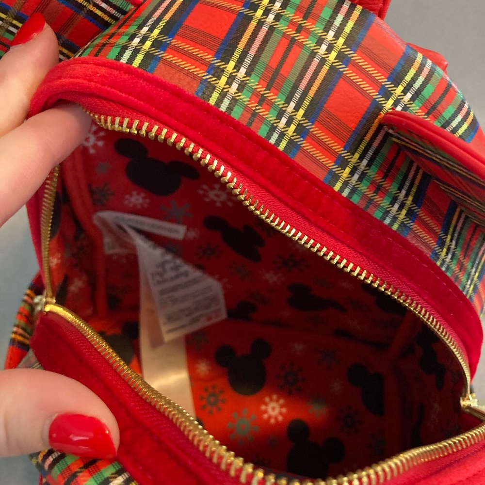 Loungefly Red Plaid Backpack - Picture 5 of 5